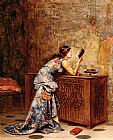 Adolphe Alexandre Lesrel Canvas Paintings - Captivated